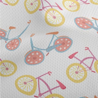 Colorful And Cute Bicycle Athletic Mesh Flat Back