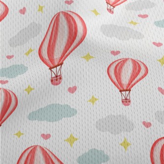 Hot Air Balloon And Love Athletic Mesh Flat Back