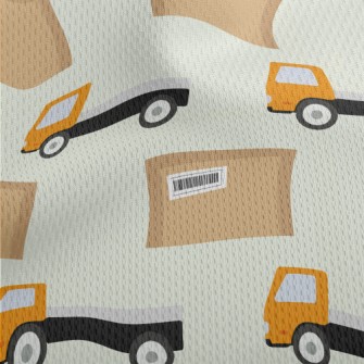 Logistics Delivery Truck Athletic Mesh Flat Back