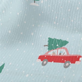 Christmas Tree And Red Car Terry