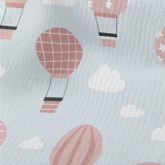 Pink Pattern Hot Air Balloon Terry