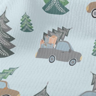 Truck And Christmas Tree With  Terry
