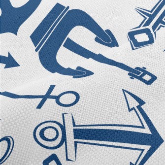 Vintage Nautical Anchor Performance Linen