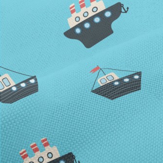 Ship Sailing On The Sea Performance Linen