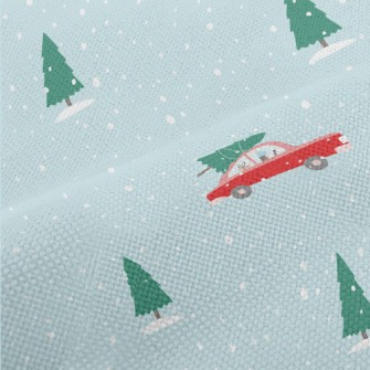 Christmas Tree And Red Car Performance Linen