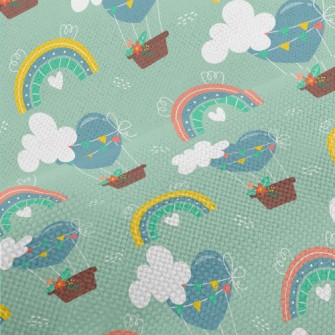 Love Hot Air Balloon And Rainb Performance Linen