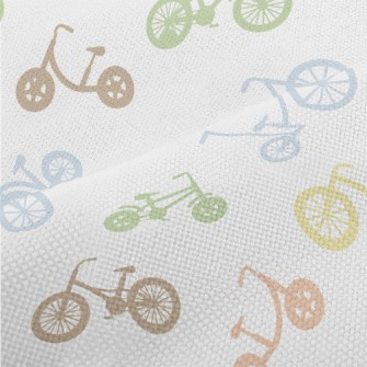 Colorful Bicycle Silhouette Performance Linen
