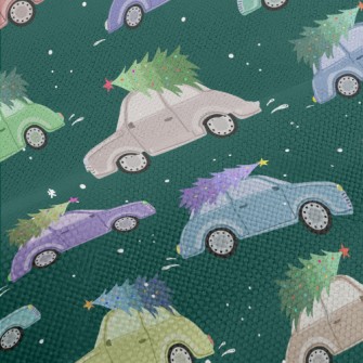 Colorful Cars And Christmas Tr Performance Linen