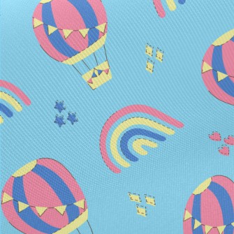 Cute Hot Air Flying In The Air Twill