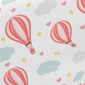 Hot Air Balloon And Love Twill