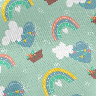 Love Hot Air Balloon And Rainb Standard Corduroy