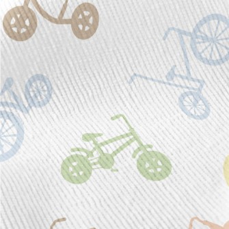 Colorful Bicycle Silhouette Standard Corduroy