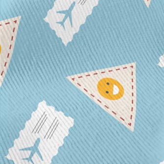 Airline Ticket And Smiley Emoj Standard Corduroy