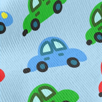 Cartoon Doodle Car Standard Corduroy