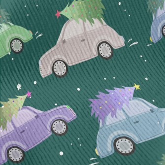 Colorful Cars And Christmas Tr Standard Corduroy