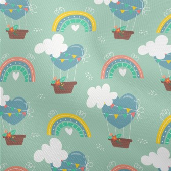 Love Hot Air Balloon And Rainb Dobby