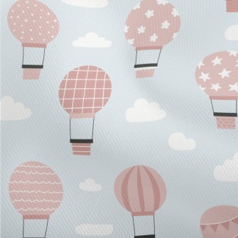 Pink Pattern Hot Air Balloon Dobby