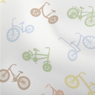Colorful Bicycle Silhouette Dobby