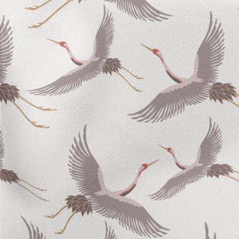 Chinese Traditional White Cran Stretch Ponte