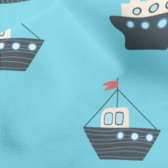 Ship Sailing On The Sea Micro Fleece