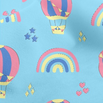 Cute Hot Air Flying In The Air Micro Fleece