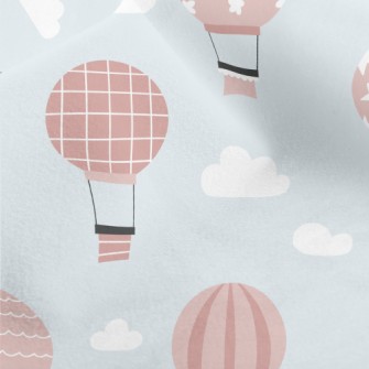 Pink Pattern Hot Air Balloon Micro Fleece