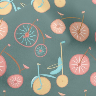 Colorful Retro Bicycle Micro Fleece