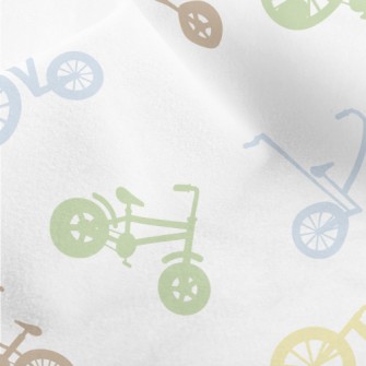 Colorful Bicycle Silhouette Micro Fleece