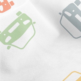 Colored Car Silhouettes Micro Fleece