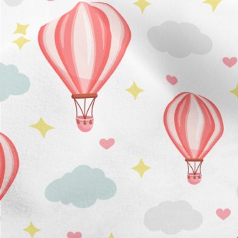 Hot Air Balloon And Love Micro Fleece