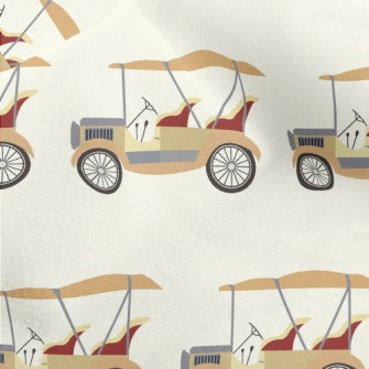 Vintage Golf Cart Micro Fleece