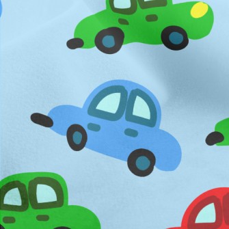 Cartoon Doodle Car Micro Fleece