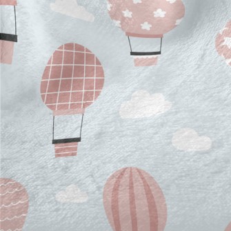 Pink Pattern Hot Air Balloon Minky