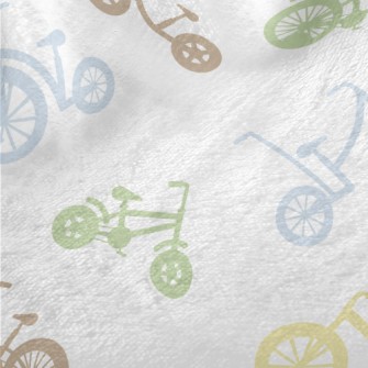Colorful Bicycle Silhouette Minky