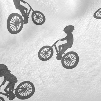 Children Riding Bicycles Silho Minky