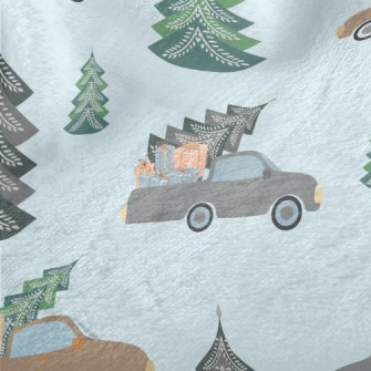 Truck And Christmas Tree With  Minky