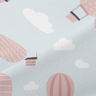 Pink Pattern Hot Air Balloon Piqué