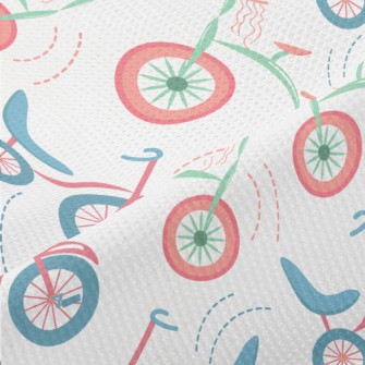 Cartoon Retro Bicycle Piqué