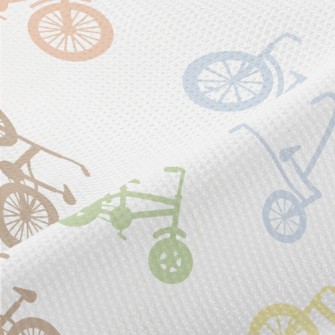Colorful Bicycle Silhouette Piqué