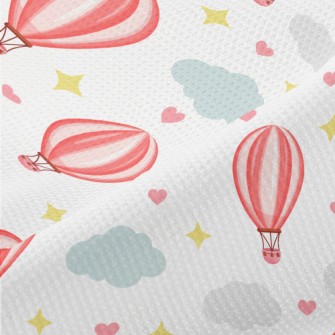 Hot Air Balloon And Love Piqué