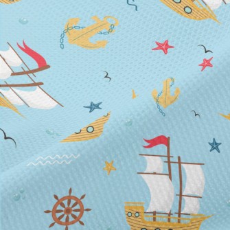 Sailboat And Anchor Piqué