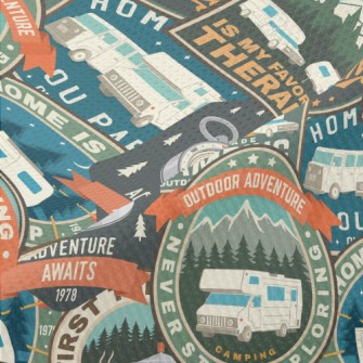 Summer Camping Logo Piqué