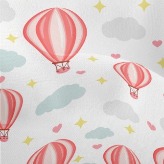 Hot Air Balloon And Love Lightweight Performance Linen