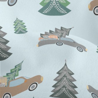 Truck And Christmas Tree With  Lightweight Performance Linen