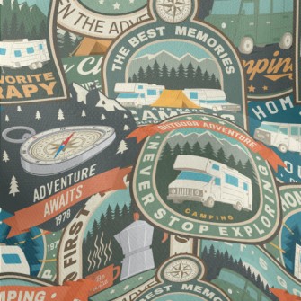 Summer Camping Logo Lightweight Performance Linen