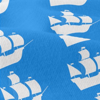 White Pirate Ship Silhouette Modern Jersey