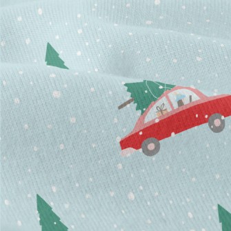 Christmas Tree And Red Car Modern Jersey