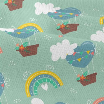 Love Hot Air Balloon And Rainb Modern Jersey