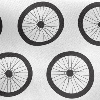 Bicycle Wheel Pattern Jersey Backed Fleece