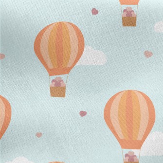 Valentine&#39;s Day Hot Air Ba Jersey Backed Fleece